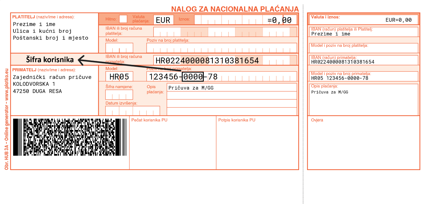 Detalji uplatnice